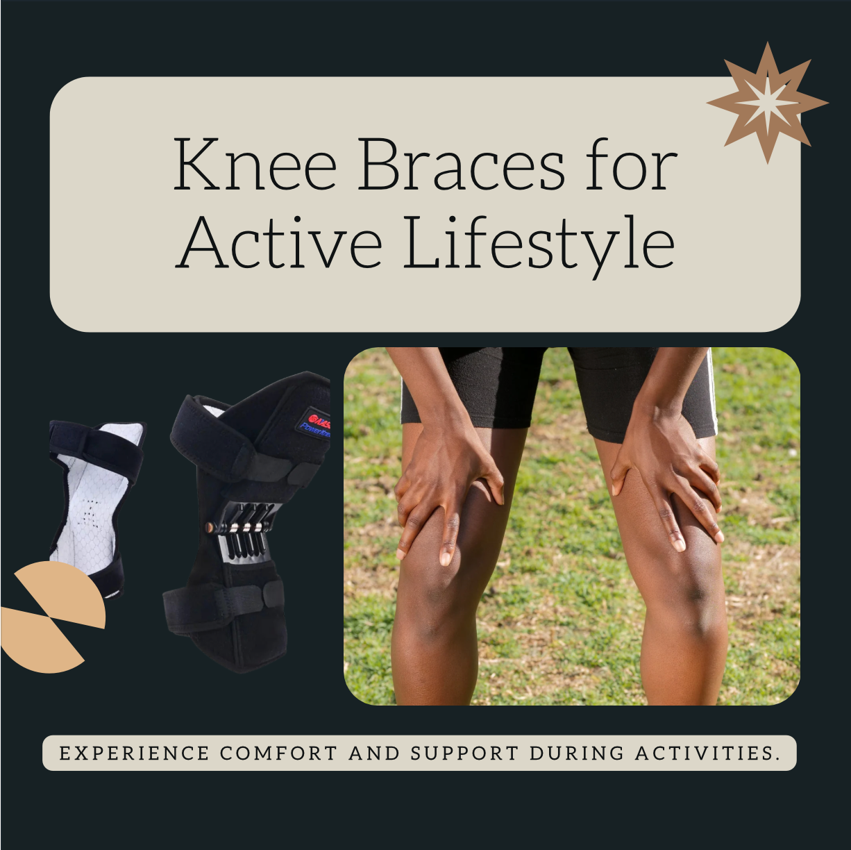 Knee Joint Support Brace for Protection and Warmth
